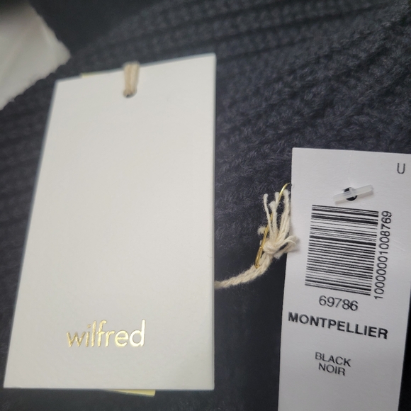 Aritzia Wilfred Montpellier Black Sweater Dress 100% Merino Wool NWT Size 2XL - Picture 7 of 9